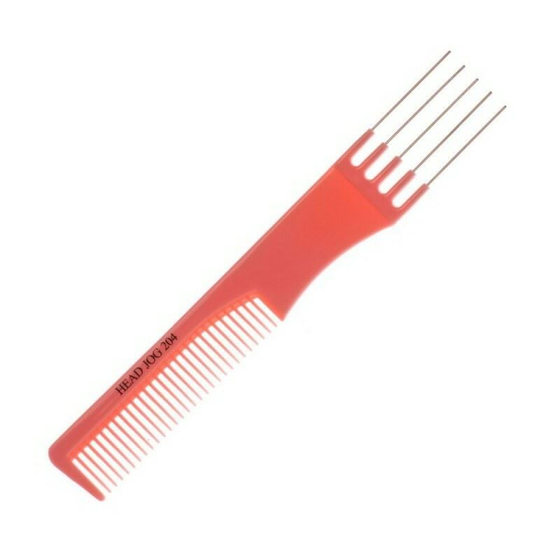 Hairtools Head Jog 204 Metal Pin Comb Pink 1