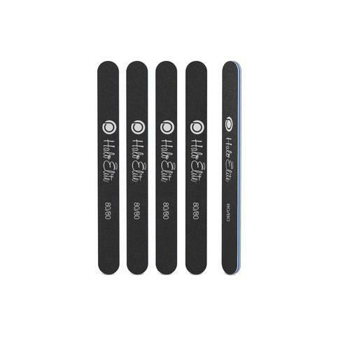 Elite Black Straight File 80/80 - 5 pack 1